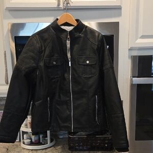 Womens Faux Leather Jacket